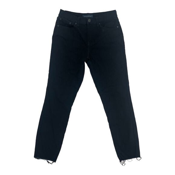 Aeropostale Denim - Aeropostale Women's Black High Waisted Cropped Frayed Jegging Pants Size 4